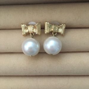 Kate Spade Bow and Pearl Earrings